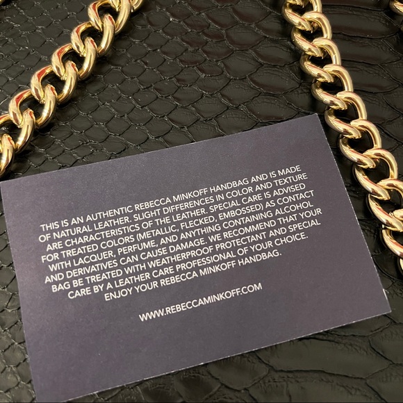 REBECCA MINKOFF MAC Red Leather CROSSBODY Messanger CLUTCH Gold Chain Strap - Picture 11 of 13